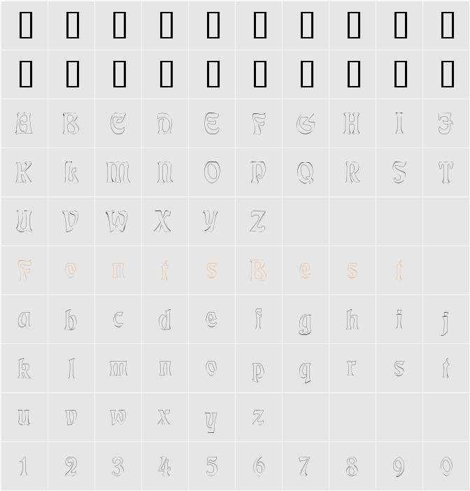 LushlifeOutline Character Map