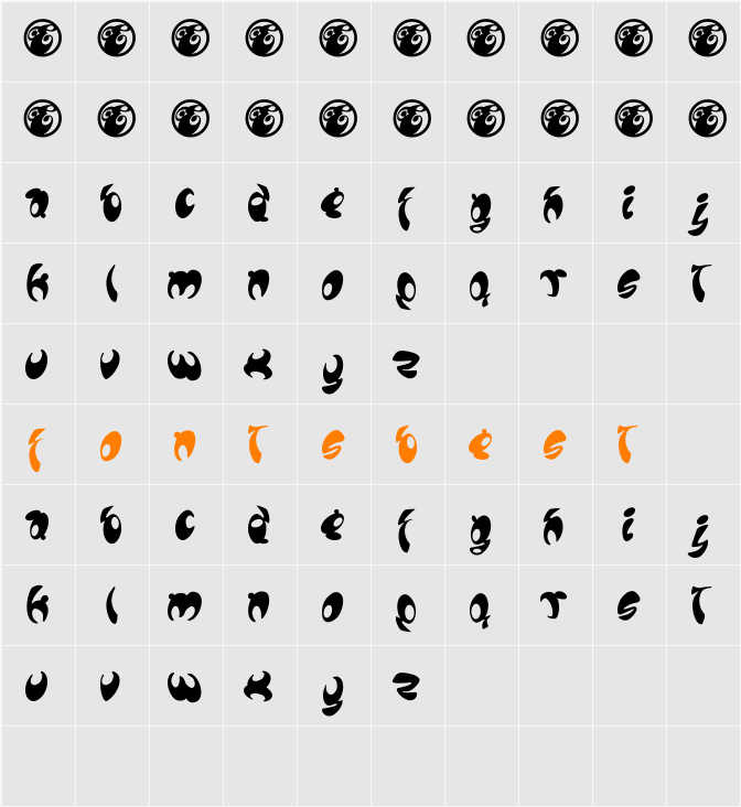 Lomax Character Map
