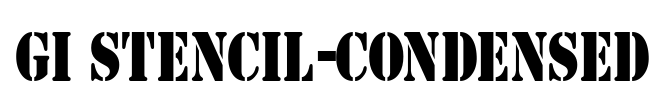 GI Stencil-Condensed Font Image