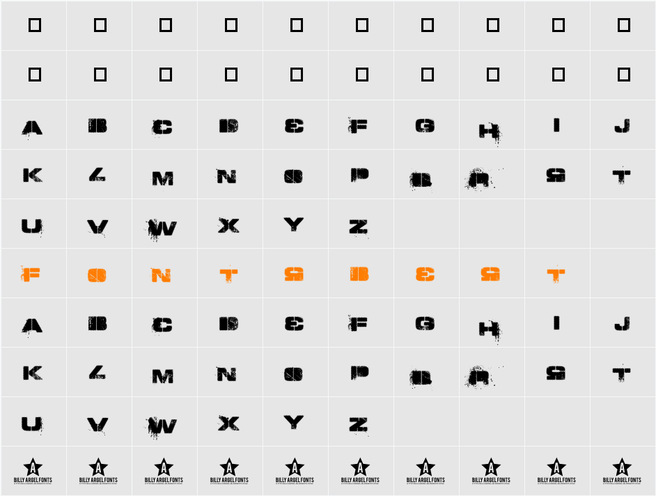 TOY_SOLDIERS Character Map