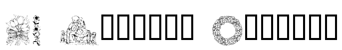 KR Country Flowers Font Image