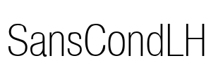 SansCondLH Font Image