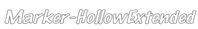 Marker-HollowExtended Font Image
