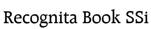Recognita Book SSi Font Image