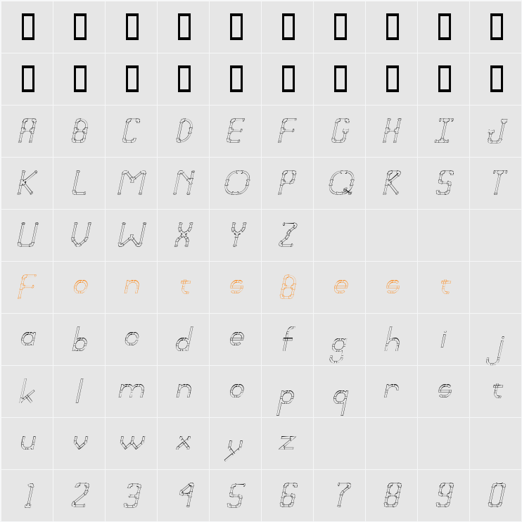 Pipefitter Character Map