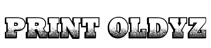 Print Oldyz Font Image