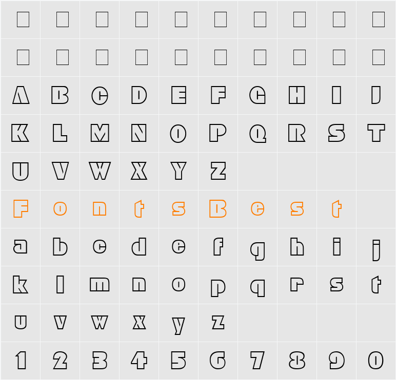 Bleucher Character Map
