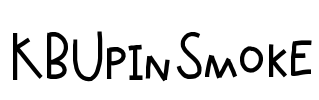 KBUpinSmoke Font Image