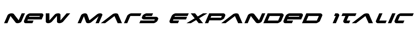 New Mars Expanded Italic Font Image