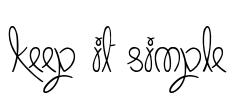 Keep It Simple Font Image