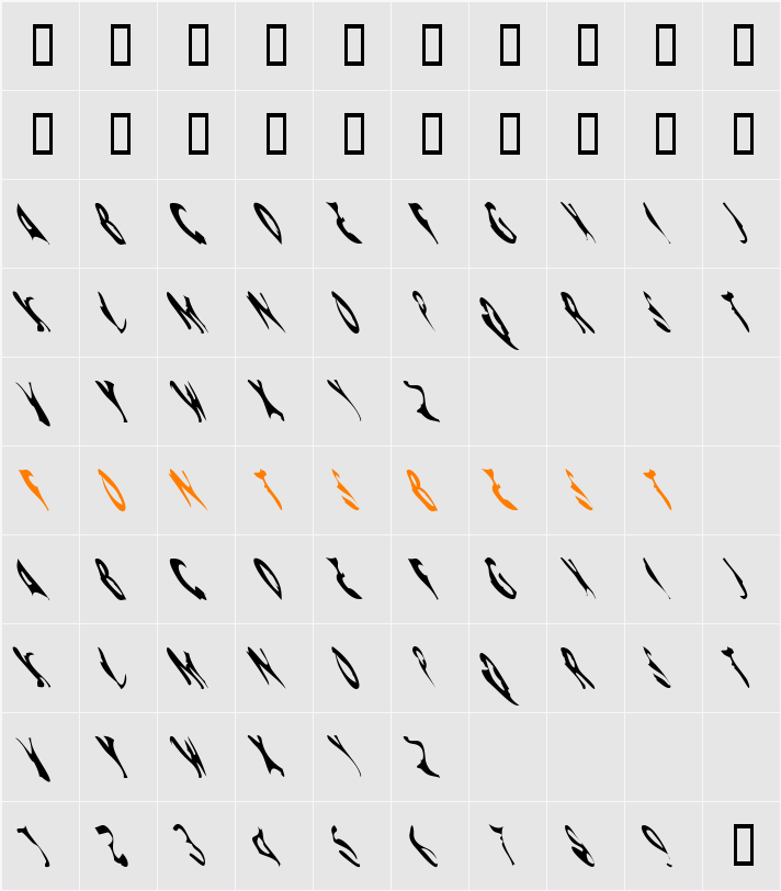 SpookWind Character Map