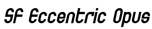SF Eccentric Opus Font Image