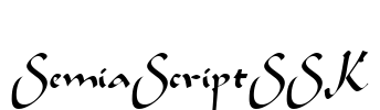 SemiaScriptSSK Font Image