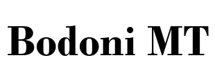 Bodoni MT Font Image