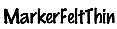 MarkerFeltThin Font Image