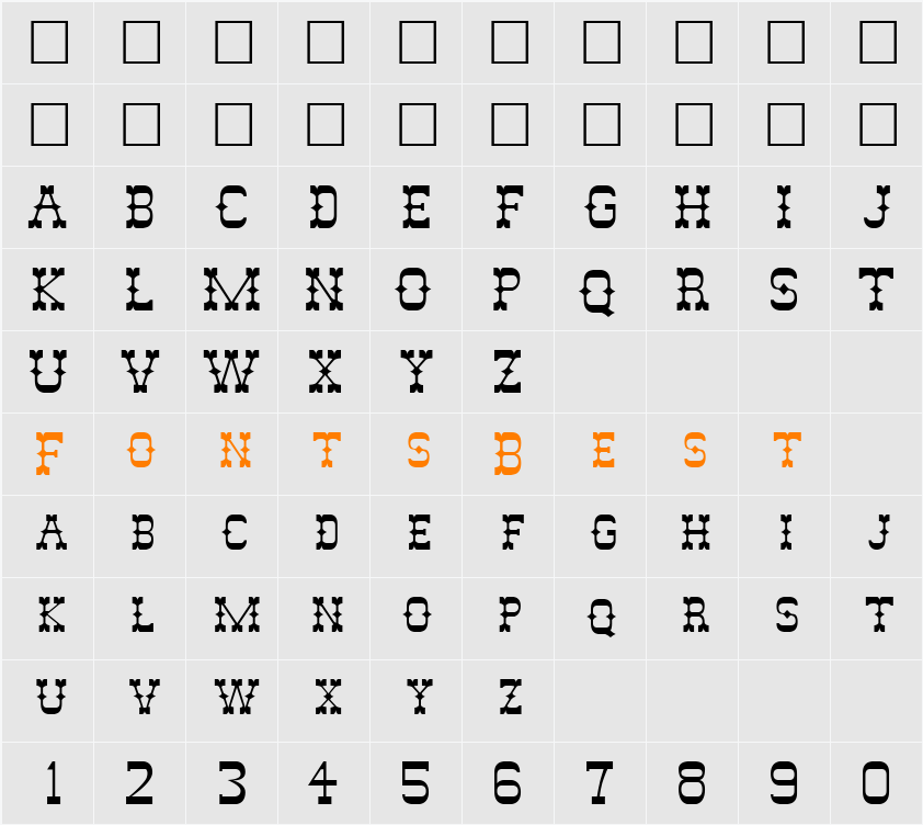 SlimPickensCapsSSK Character Map
