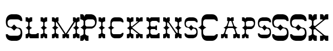 SlimPickensCapsSSK Font Image