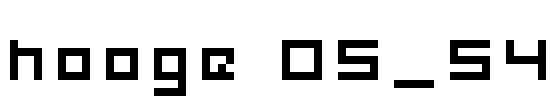 hooge 05_54 Font Image
