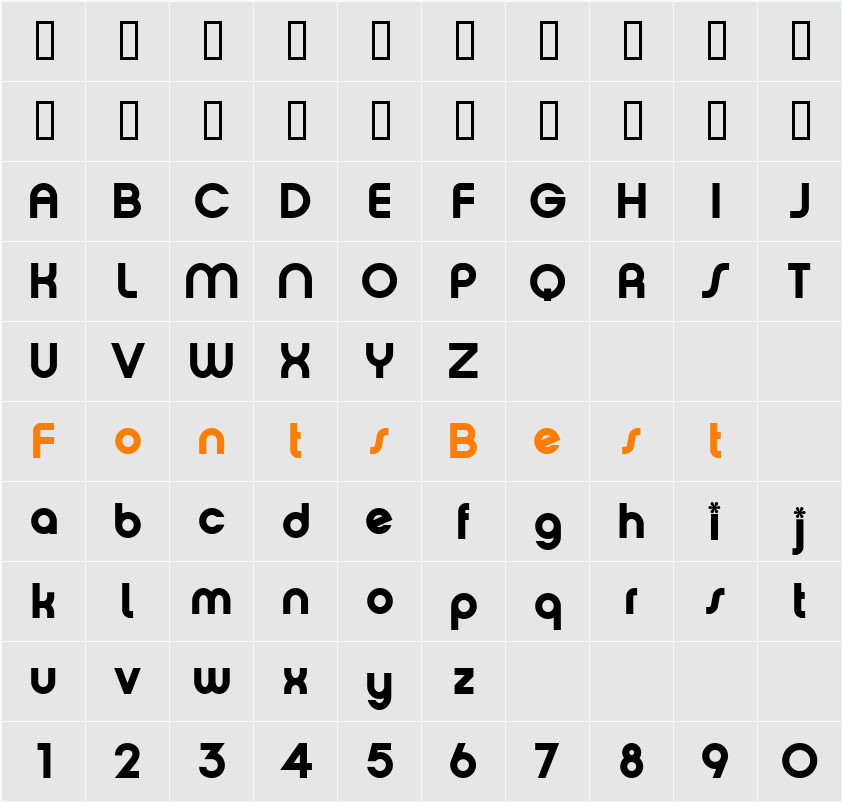 TXT Groovy Smooth Character Map