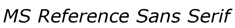MS Reference Sans Serif
