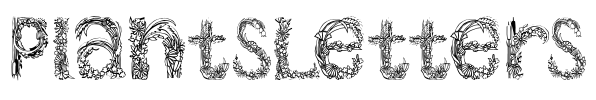 PlantsLetters Font Image