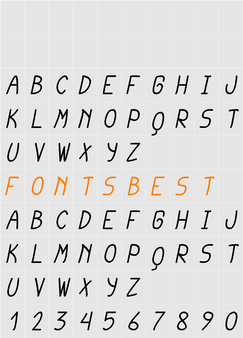cursi extra tfb bold Character Map