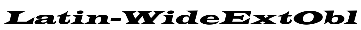 Latin-WideExtObl Font Image