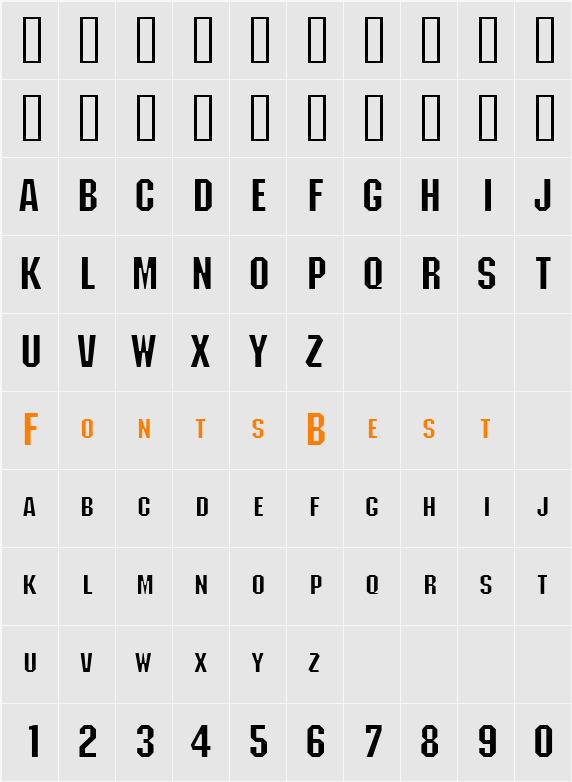 Block Character Map