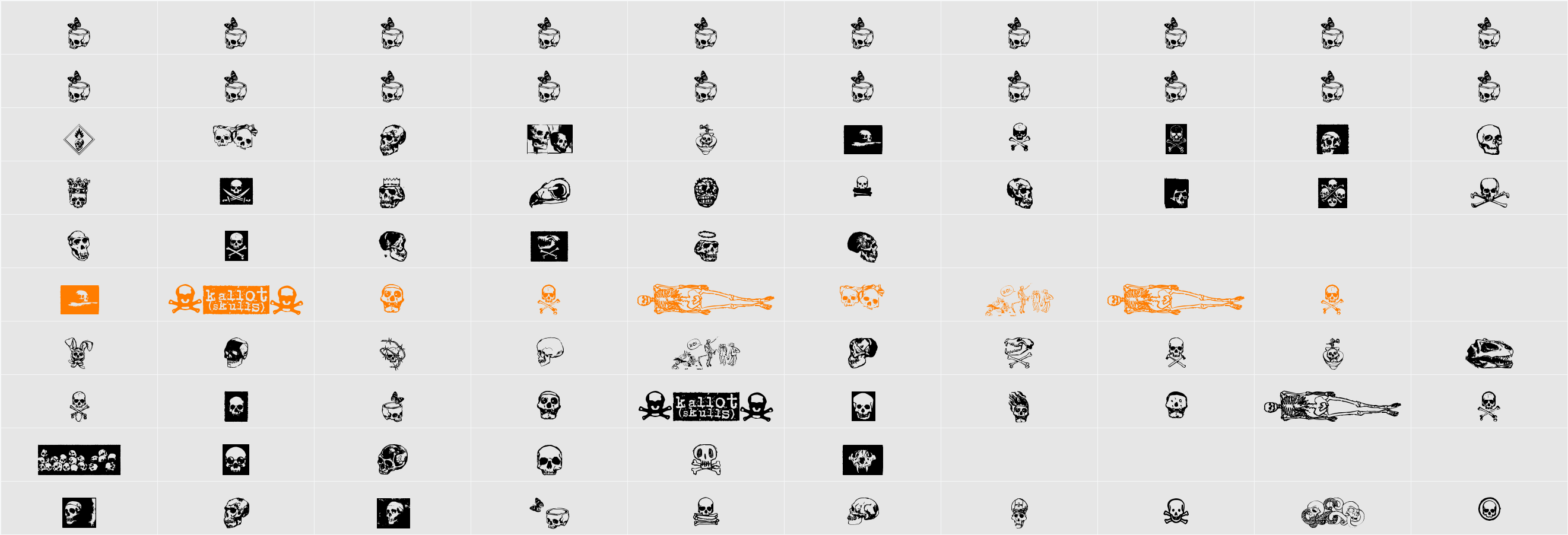 kallot Character Map