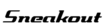 Sneakout Font Image