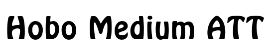 Hobo Medium ATT Font Image