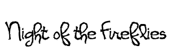 Night of the Fireflies Font Image
