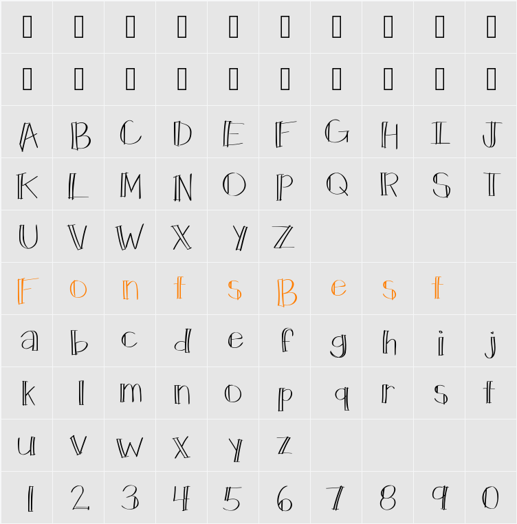 KBDraftsmen Character Map