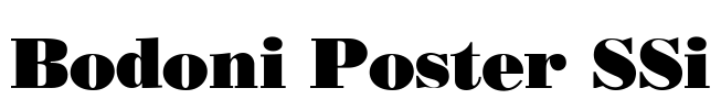 Bodoni Poster SSi