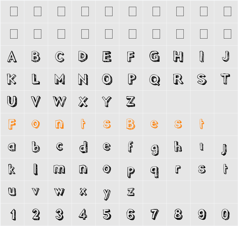 pointy Character Map