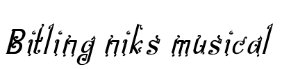 Bitling niks musical Font Image