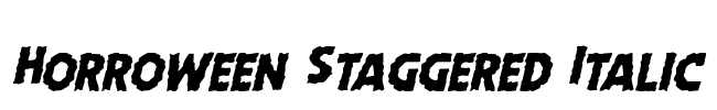 Horroween Staggered Italic Font Image