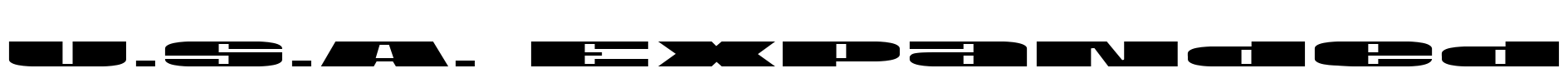 U.S.A. Expanded Font Image