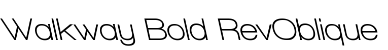 Walkway Bold RevOblique Font Image