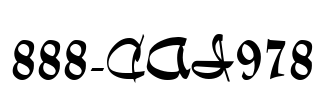 888-CAI978 Font Image