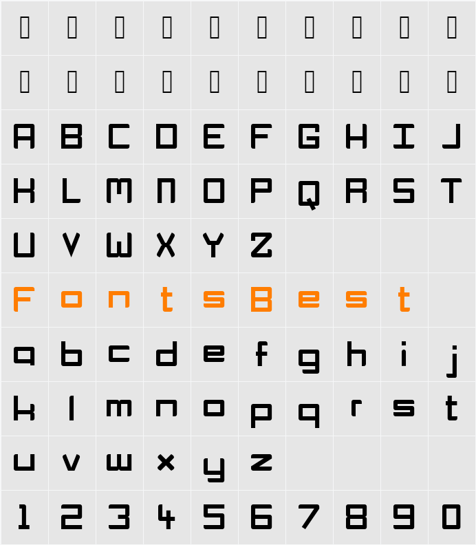 Rapid Finger 101 Character Map