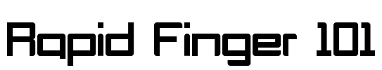 Rapid Finger 101 Font Image
