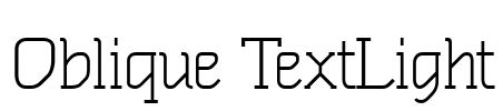 Oblique TextLight