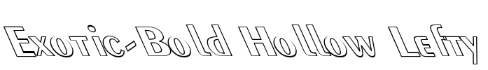 Exotic-Bold Hollow Lefty Font Image