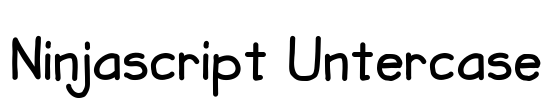 Ninjascript Untercase Font Image