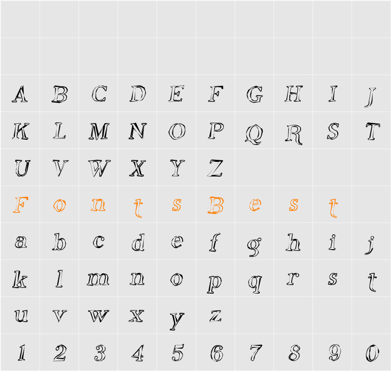 Phosphorus Oxide Character Map