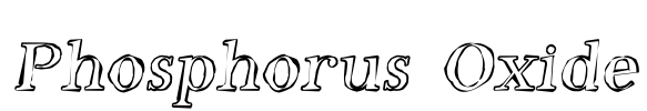 Phosphorus Oxide Font Image