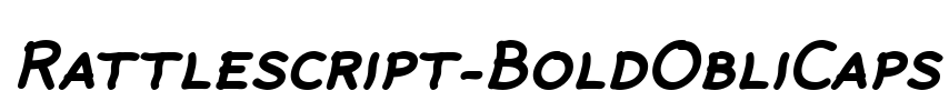 Rattlescript-BoldObliCaps Font Image