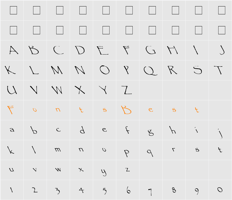 Paradox-Light Lefty Character Map