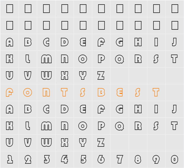 a_BighausTitulOtl Character Map